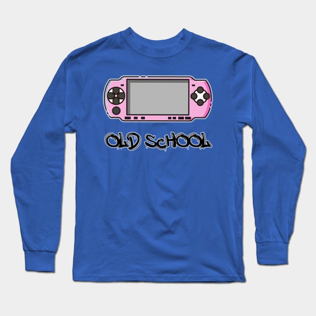 Playstation Portable Old School Design Long Sleeve T-Shirt by Jahaziel Sandoval